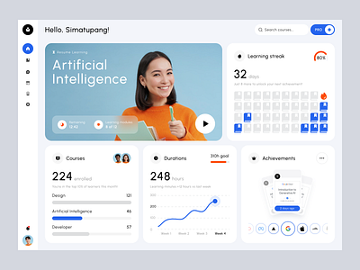 Skillverse Course Learning - Modern Minimal Design for Education clarity clean course creative dashboard design education elegant element focus learning minimalist modern platform professional smart ui uidesign uiux ux