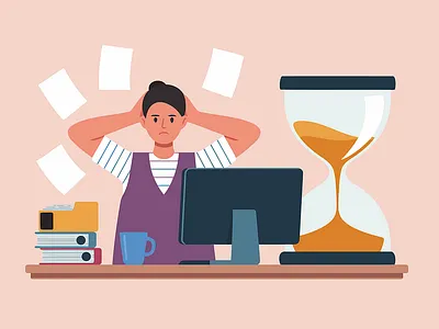 Work pressure illustration animation branding design graphic design illustration logo motion graphics typography ui vector