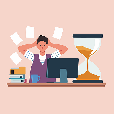 Work pressure illustration animation branding design graphic design illustration logo motion graphics typography ui vector