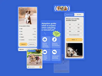 Trident Rescue - Website design animal logo animals pet product design rescue ui uiux ux website