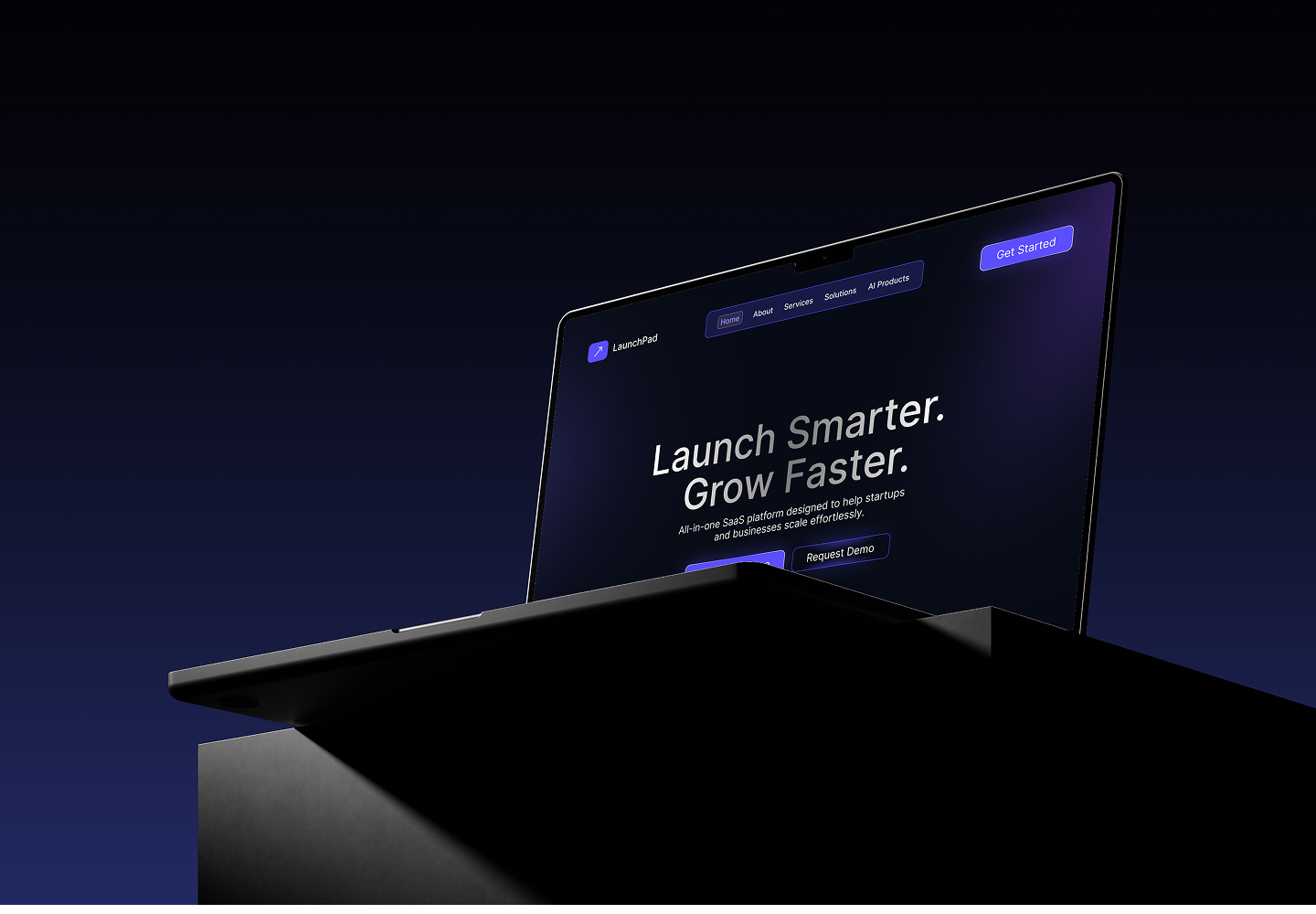Example of LaunchPad – SaaS Landing Page Design