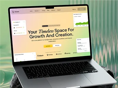 Inovara - Website design for a Saas platform b2bsaas collaborationtools creative dashboard glassmorphism gradientdesign landingpage minimal modernui productdesign productivitytools saas taskmanagement teamcollaboration ui ux webdesign website workflowmanagement