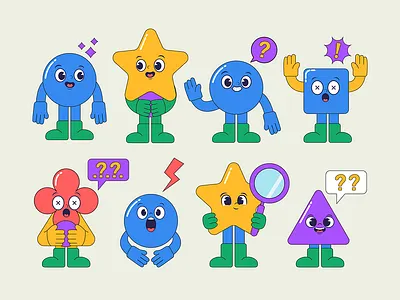 Cartoon Character Illustration Series animation branding design graphic design illustration logo motion graphics typography ui vector