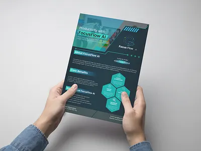 FocusFlow AI – Modern Productivity Flyer Design a4flyer aiconcept brandingdesign cleandesign corporatedesign creativelayout designinspiration designtrends2025 dribbbledesign flyerdesign focusflowai marketingflyer minimaldesign moderndesign posterdesign printdesign productivityapp startupbranding techdesign visualidentity