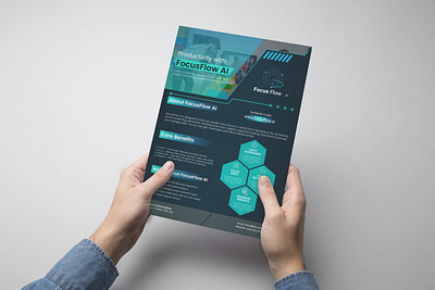 FocusFlow AI – Modern Productivity Flyer Design a4flyer aiconcept brandingdesign cleandesign corporatedesign creativelayout designinspiration designtrends2025 dribbbledesign flyerdesign focusflowai marketingflyer minimaldesign moderndesign posterdesign printdesign productivityapp startupbranding techdesign visualidentity