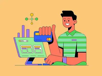 Online payment illustration animation branding design graphic design illustration logo motion graphics typography ui vector