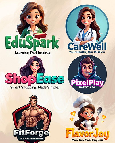 Custom Cartoon Portrait Logo cartoon logo logo