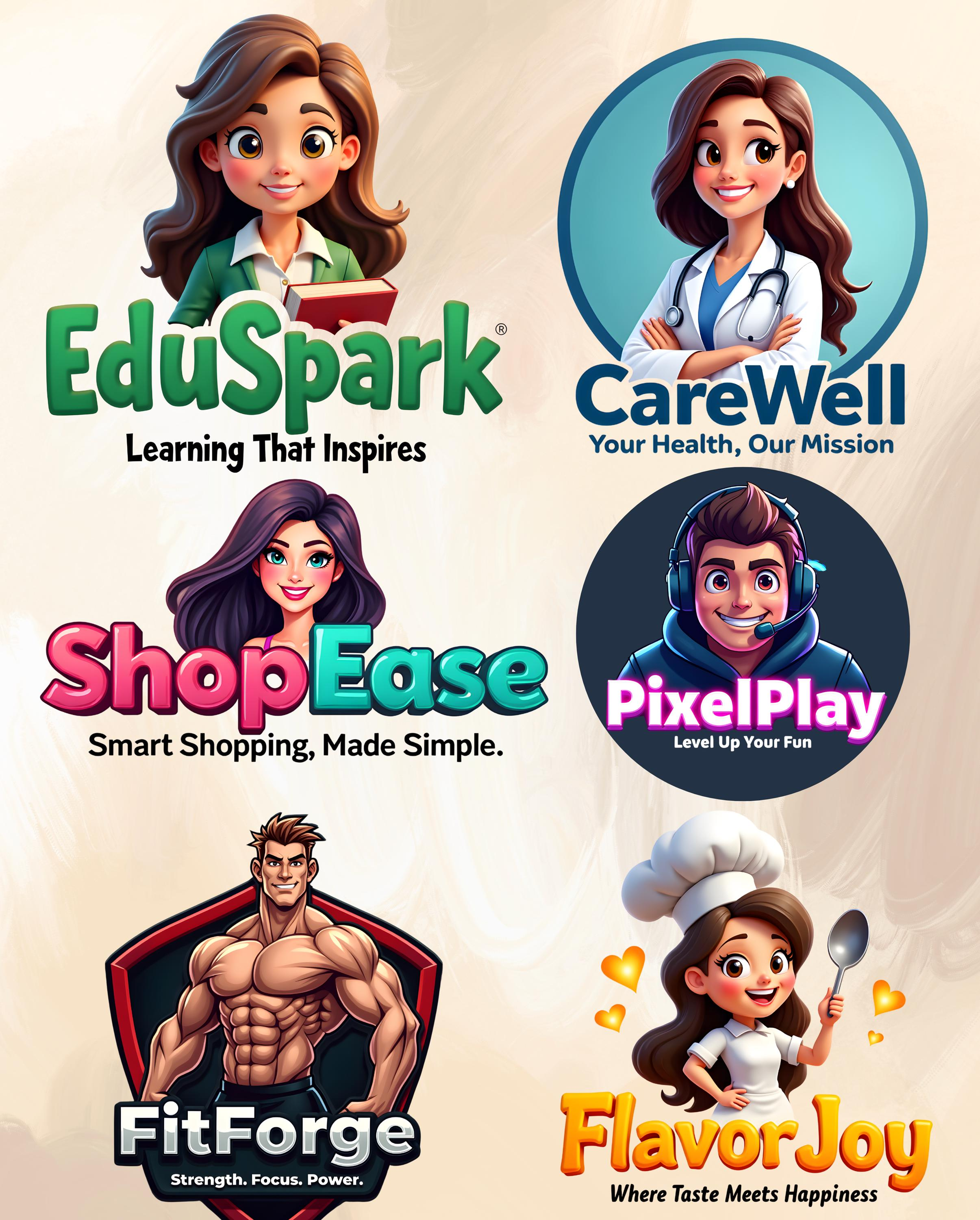 Example of Custom Cartoon Logo For Business