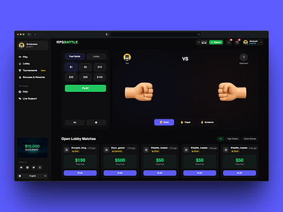 Rock Paper Scissors Battle Online cripto game online pvp rock paper scissors rps solana web 3