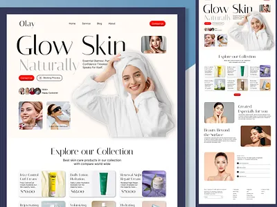 Skin Care Website-Olay behancedesign cleanui creativewebdesign creativewebsite dashboard digitalproduct dribbbleinspiration figma design homepagedesign landingpagedesign mobileui modernwebdesign prototype responsivelandingpage ui uiuxdesign uxuidesignservice visualdesign websitedesign wireframing