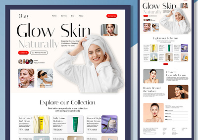Skin Care Website-Olay behancedesign cleanui creativewebdesign creativewebsite dashboard digitalproduct dribbbleinspiration figma design homepagedesign landingpagedesign mobileui modernwebdesign prototype responsivelandingpage ui uiuxdesign uxuidesignservice visualdesign websitedesign wireframing