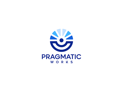 Pragmatic Works branding designer grow help identity logo logodesign logodesigner logomaker mark minimal minimalist process sun work