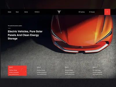 Tesla website redesign auto website car concept design interaction design landing page tesla ui ui design web design website