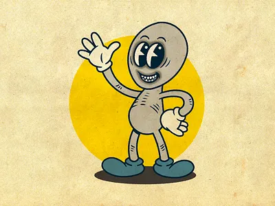 Mr. Handsome - 1930s cartoon style fan art branding cartoon character design illustration logo mascot rubber hose t shirt