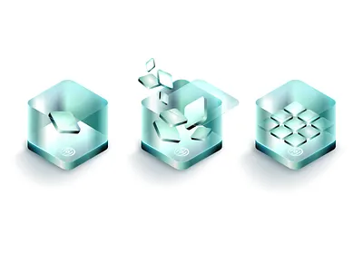 Wallet States 3d branding crypto design figma futuristic glow gradient graphic design illustration vector web3