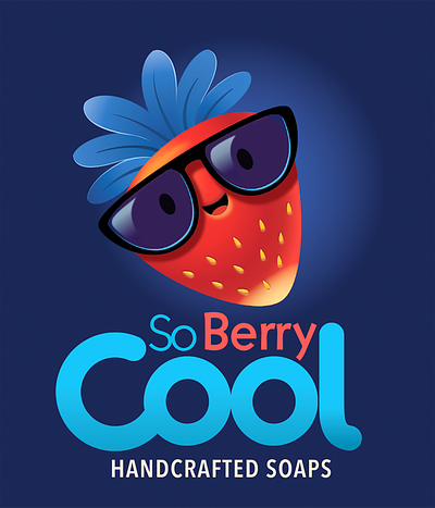 So Berry Cool logo character logo vector