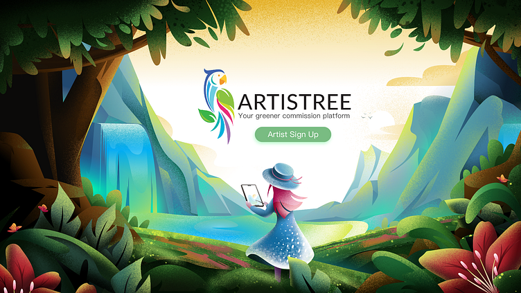 Artist's Landscape animation branding design graphic design illustration logo motion graphics typography ui vector