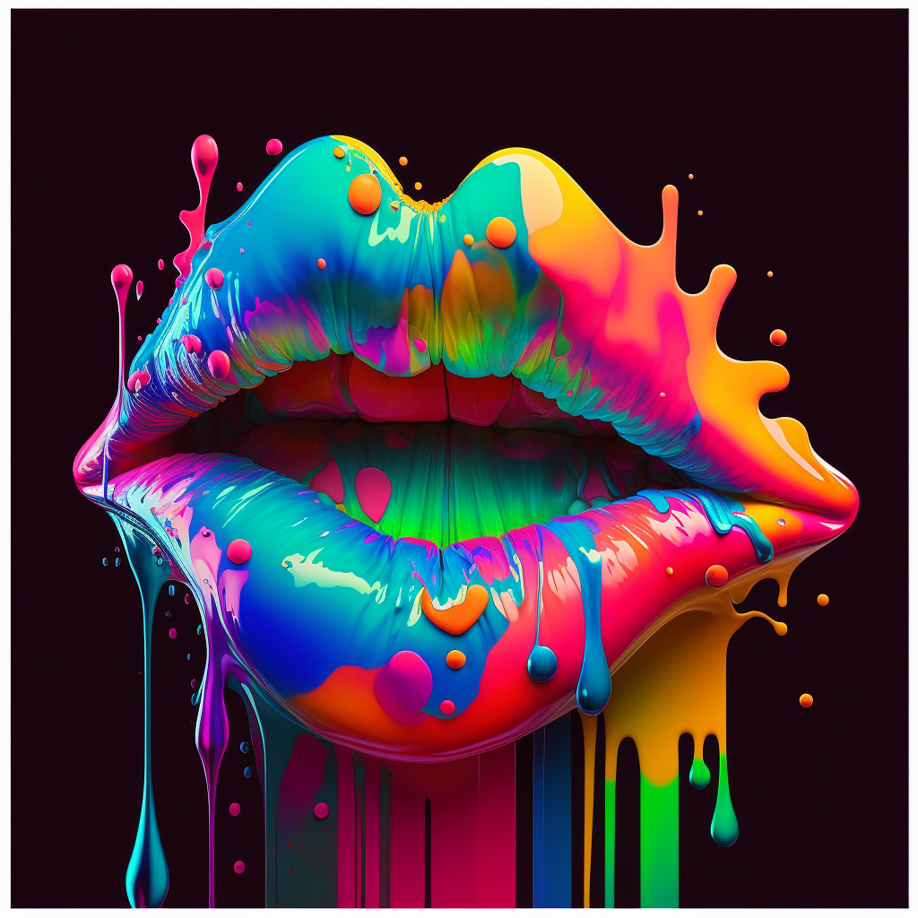 Lips in various colors, with dripping lip gloss by Aleksandar Kesegi on ...