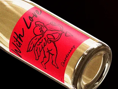 With Love Wine branding design graphic design illustration illustrator logo packaging packagingdesign winebranding winedesign winelabel