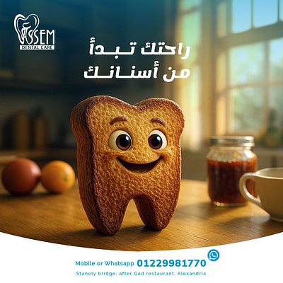 Comfort Starts with Your Teeth | Dental Ad by Marklinica 3d animation graphic design o social media