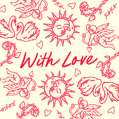 With Love Wine - Illustrations art branding design digital graphic design illustration illustrator logo packaging stampdesign stampillustrations winebranding wineillustrations winelabel winelabeldesign