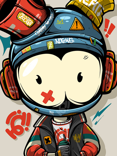 Whaattt ???? anime art character comic cyberpunk design doodle game illustration merchandise vector