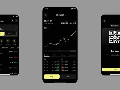 Coinverge - Crypto Mobile App crypto crypto app cryptocurrency design finance fintech fintech app interface investment investment app mobile mobile app mobileapp product design stock market trading trading app ui uiux ux