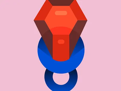 06. Ring 2000s candy cherry ring pop design illustration nostalgia ring pop stylized