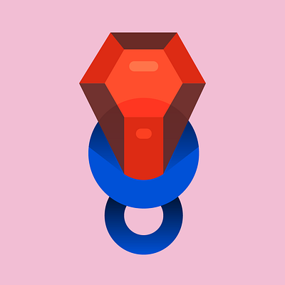 06. Ring 2000s candy cherry ring pop design illustration nostalgia ring pop stylized