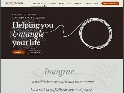 From Chaos to Clarity — Branding a CBT Practice with Heart branding design illustration interface design minimal mobile ui ux website