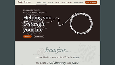 From Chaos to Clarity — Branding a CBT Practice with Heart branding design illustration interface design minimal mobile ui ux website