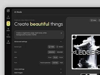 Creative Dashboard UI clean ui