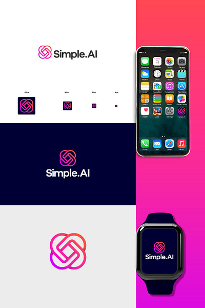 Simple.AI — Modern Minimal Logo & Brand Identity Design aistartup appbranding branddesigner brandidentity branding creativebranding design gradientlogo graphic design logo logodesign minimaldesign modern modernlogo vector