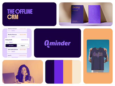Qminder Rebranding brand branding design design system estonia logo qminder rebranding swag