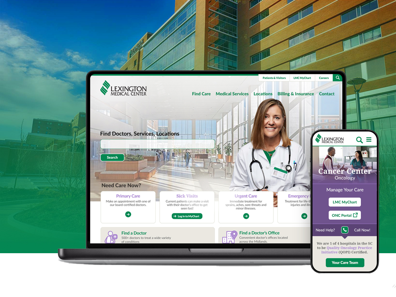 Lexington Medical Center • UI contract designer corporate design freelance graphic design ui web design