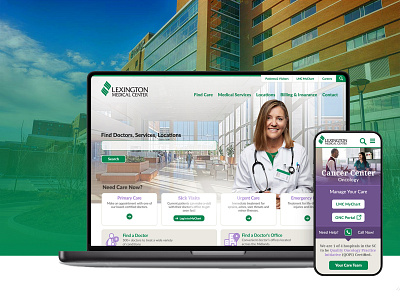 Lexington Medical Center • UI contract designer corporate design freelance graphic design ui web design