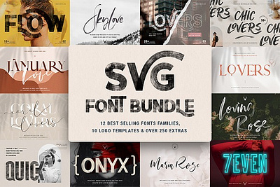 Creative SVG Font Bundle bold branding creative creative svg font bundle design elegant fashion font font bundle modern retro serif svg svg font svg fonts vintage