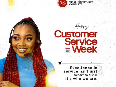 Customer Service week design flyer graphic design poster