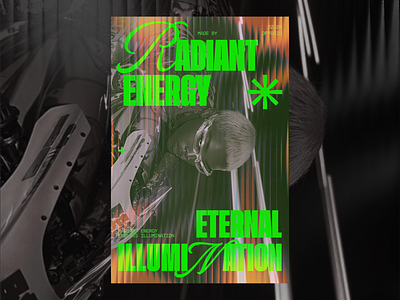 Radiant Energy: Typo Exploration animation graphic design hero section landing page typography ui web design