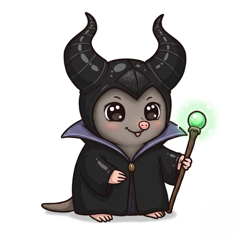 A cute vector-styled cartoon opossum 3d animation app branding card design font graphic design icon idea illustration logo motion graphics pattern plant sign typography ui ux vector