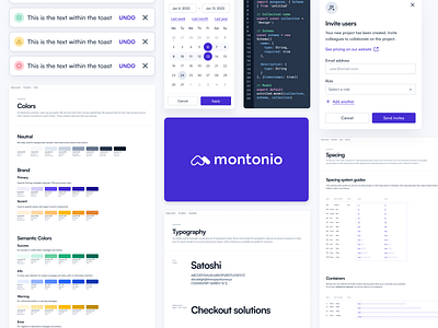 Montonio Design System coding components design and code design system montonio product website