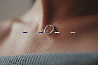 Jewelry Brand Identity blue brand brand identity branding design designer girl graphic design graphic designer illustration jewelry logo silver spark star stars vector visual identity woman women