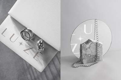 LUZE - Sterling Silver brand brand identity branding design designer graphic design graphic designer illustrator jewel jewelry logo logo design logo designer mock up mockup photoshop rings silver star visual identity