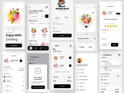 Food delivery app UI Design app design application branding e wallet app figma design food app food delivery food delivery app mockup online food delivery online food ordering restaurant app trendy design ui uiux uiux design uiux designer