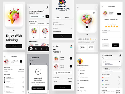 Food delivery app UI Design app design application branding e wallet app figma design food app food delivery food delivery app mockup online food delivery online food ordering restaurant app trendy design ui uiux uiux design uiux designer