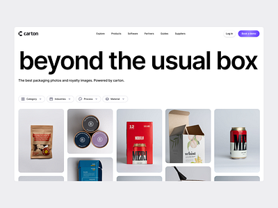 Explore browse browse page company desciovery discover page explore landing page landing ui package compoany packaging product design saas