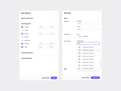 Modal component design system modal modal component modal design modal ui schedule swith swithcer toggle ui week days