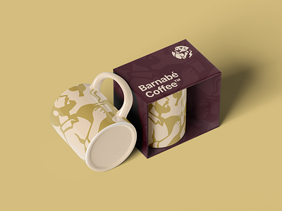 Barnabé Coffee Mug box brand brand design brand designer brand identity branding cafe coffee design designer graphic design graphic designer illustration illustrator logo mock up mockup mug vector visual identity