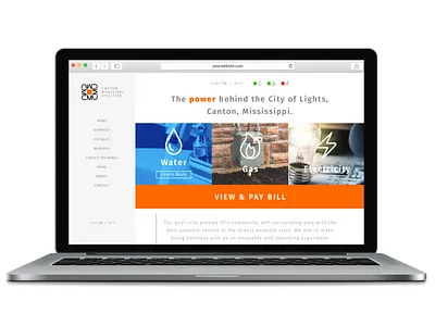 Canton Municipal Utilities | Web Design energy graphic design mississippi municipal utility website water web design website