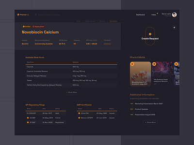 PharmaHub concept darktheme design kit uix marketplace pharmahub ui userinterface web webdesign website